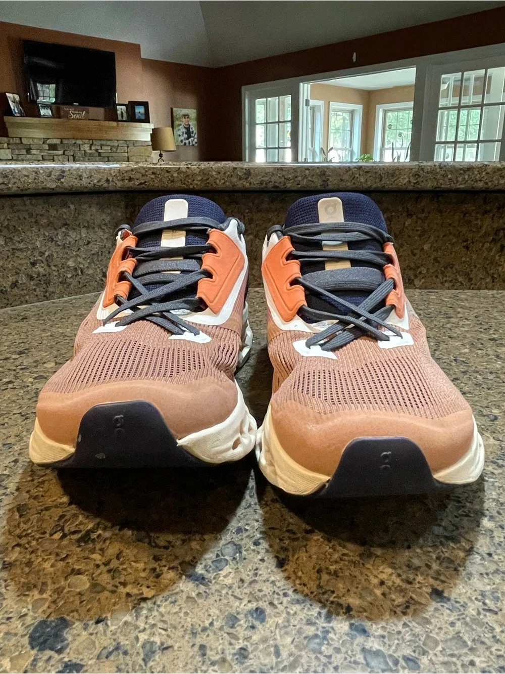 ❤️‍🔥 On Running Cloudstratus 2 Womens Athletic Shoe Cork Fawn Navy Sz 7 Workout